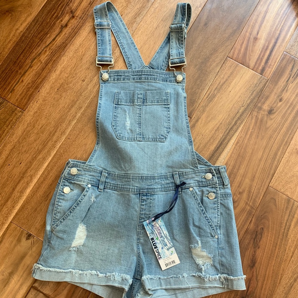 Jean overall shorts